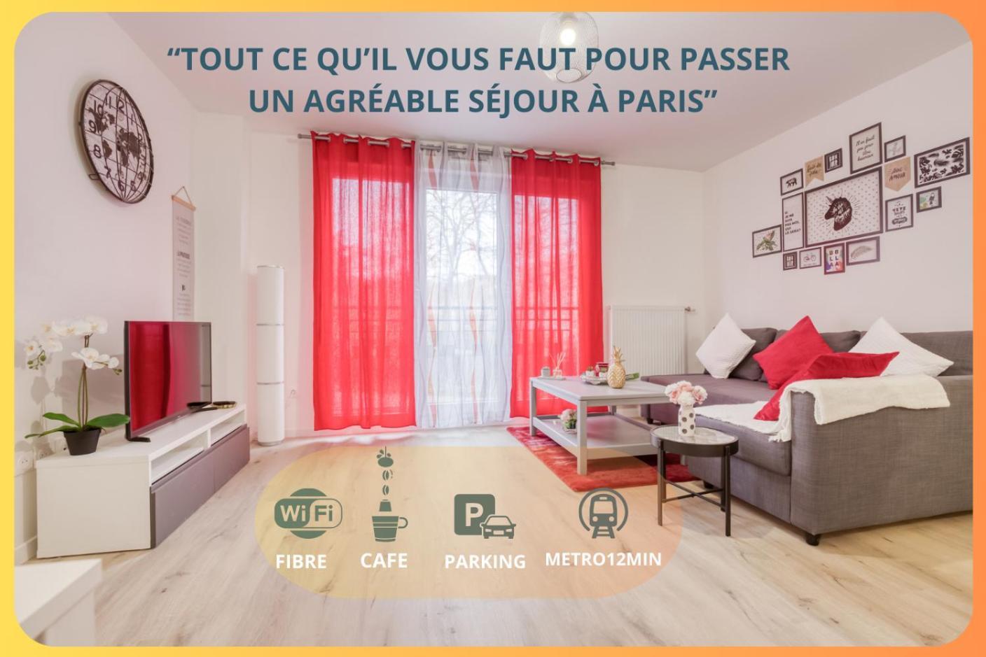 Luxueux Paris - Bagnolet - Les Lilas-Parking Gratuit Luaran gambar